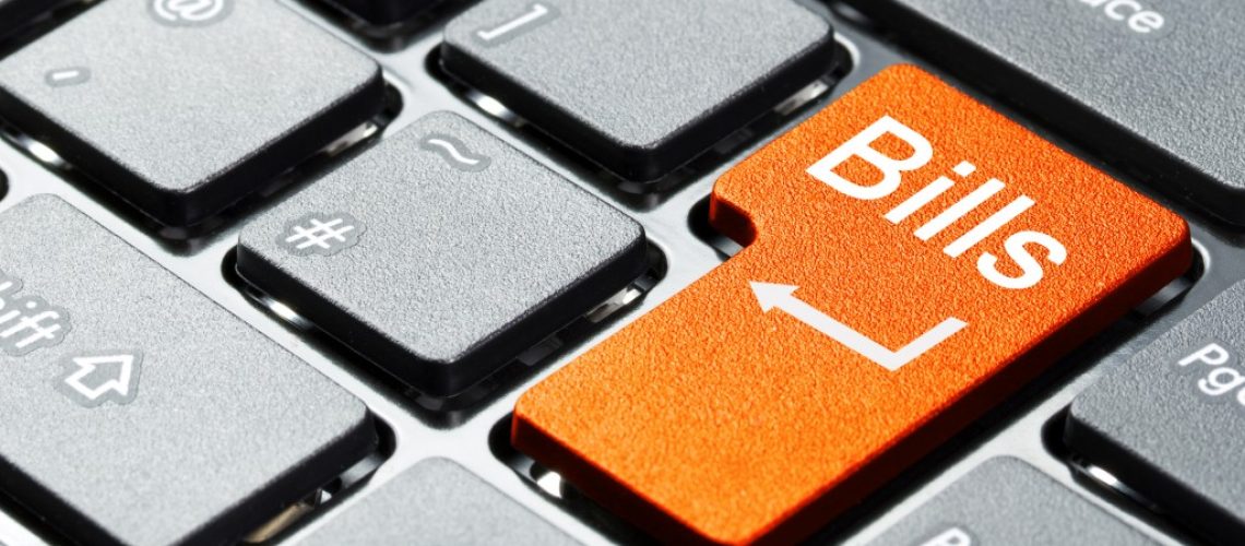 Orange bills button on the keyboard